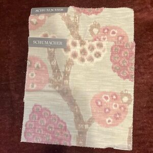 Schumacher Annabel warp 16 inch sq set of 2 designer fabric samples